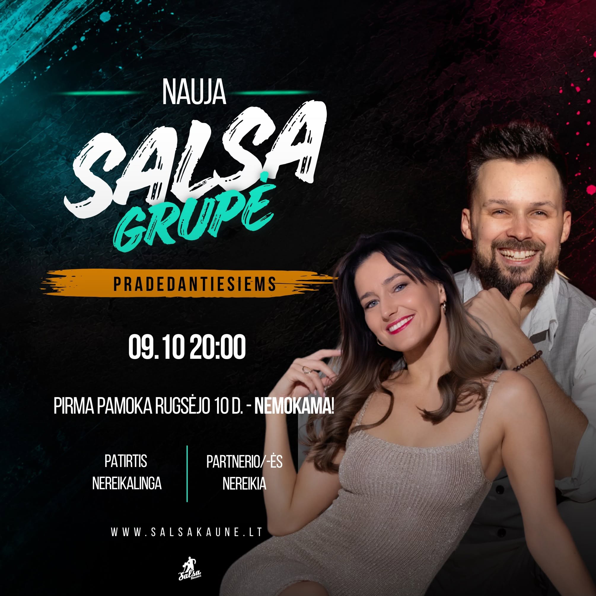 NAUJA SALSA GRUPĖ PRADEDANTIESIEMS - 09.10
