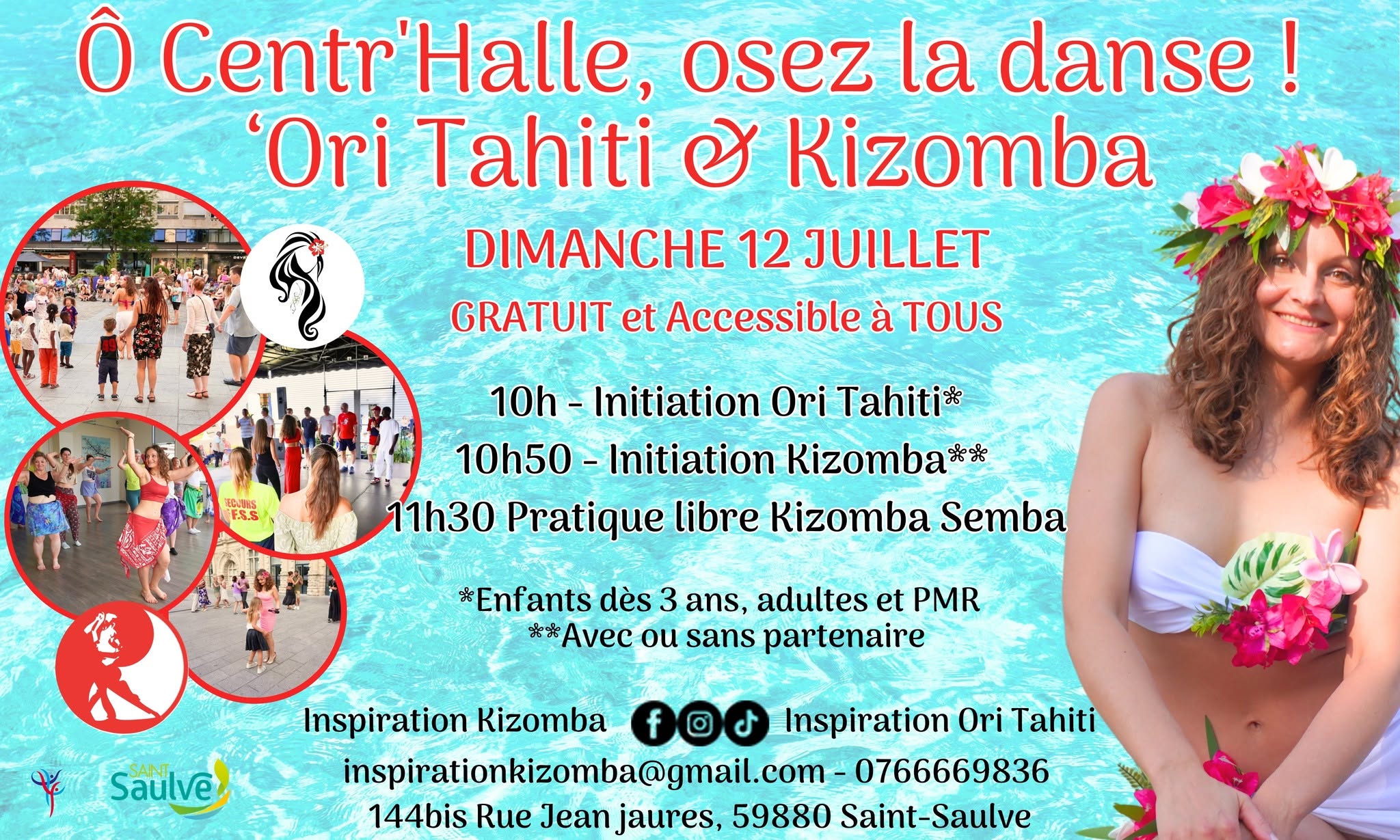 🌺 Initiations GRATUITES avec Inspiration Ori Tahiti & Inspiration Kizomba 💃🏽🕺🏽Accessible à TOUS