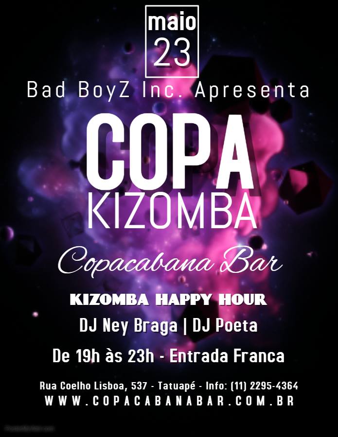 CopaKizomba no Copacabana Bar - Edição Maio