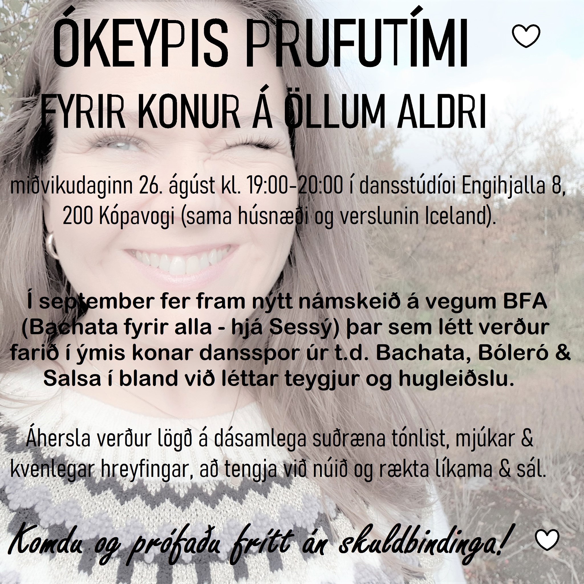 Ókeypis prufutími fyrir konur - suðrænt og sjálfseflandi