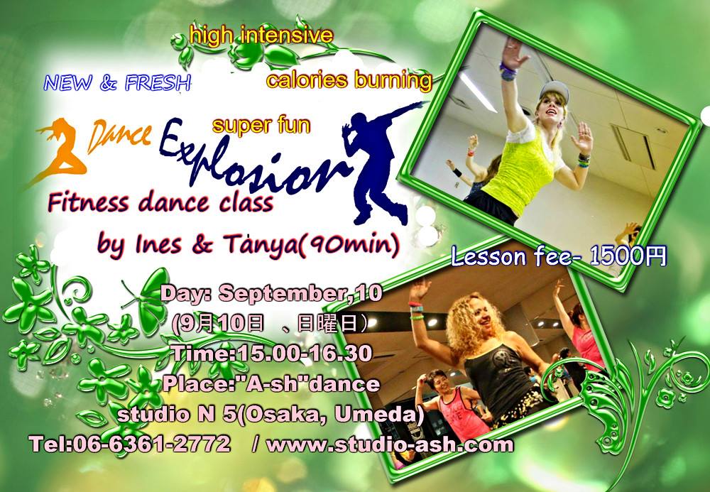 Dance explosion-fitness dance class(90min)by Ines &Tanya