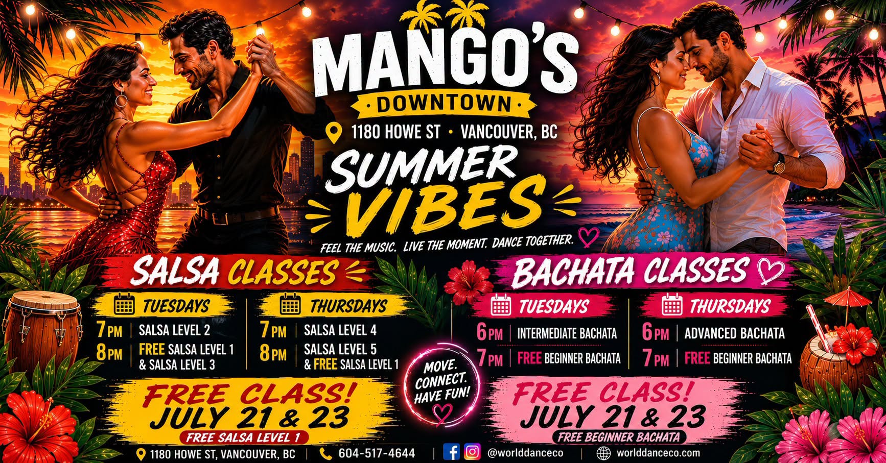 🔥FREE BEGINNER SALSA & BACHATA AT MANGO'S🔥
