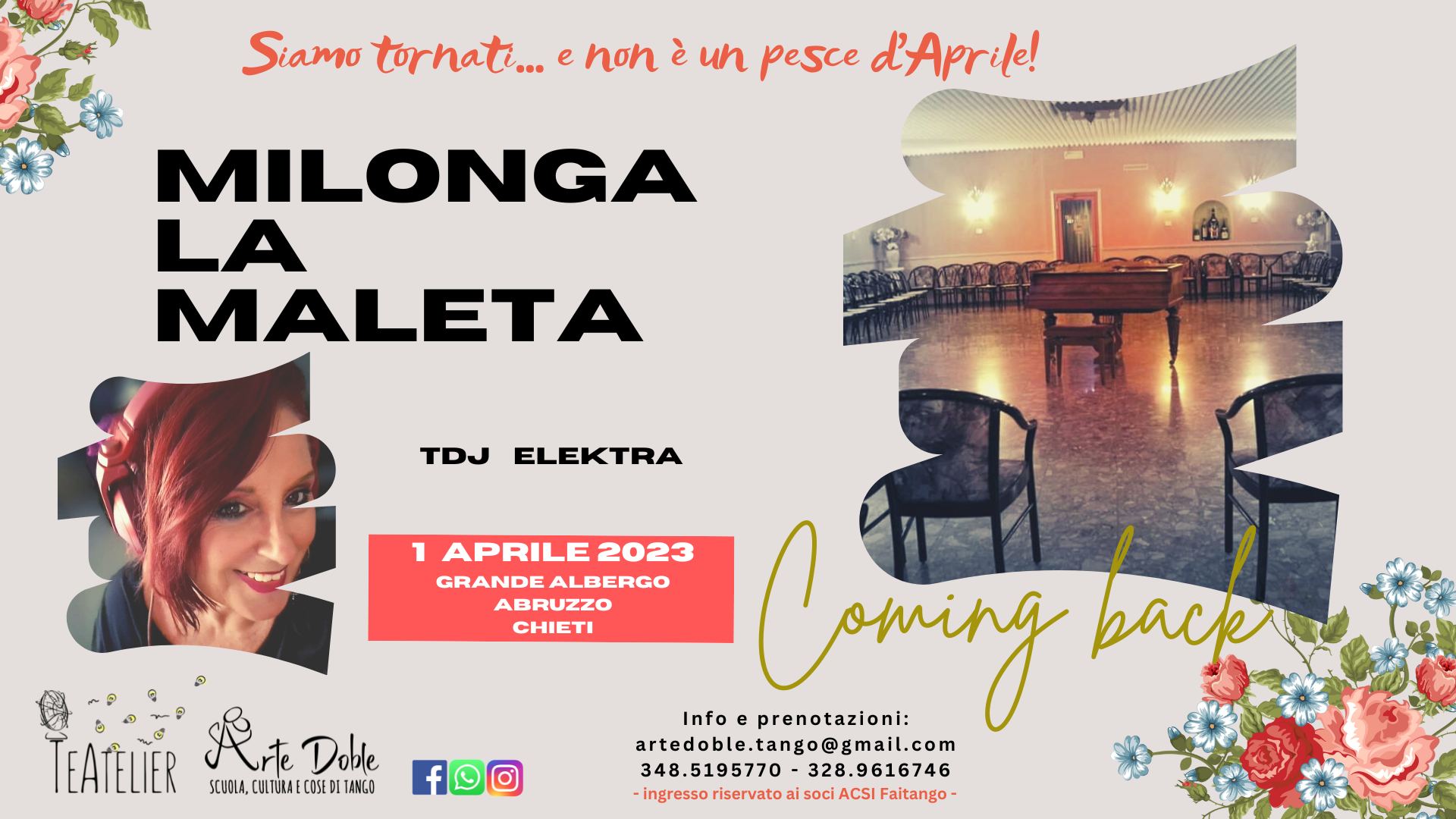 Milonga La Maleta con Elektra TDj- Grande Albergo Abruzzo - Chieti