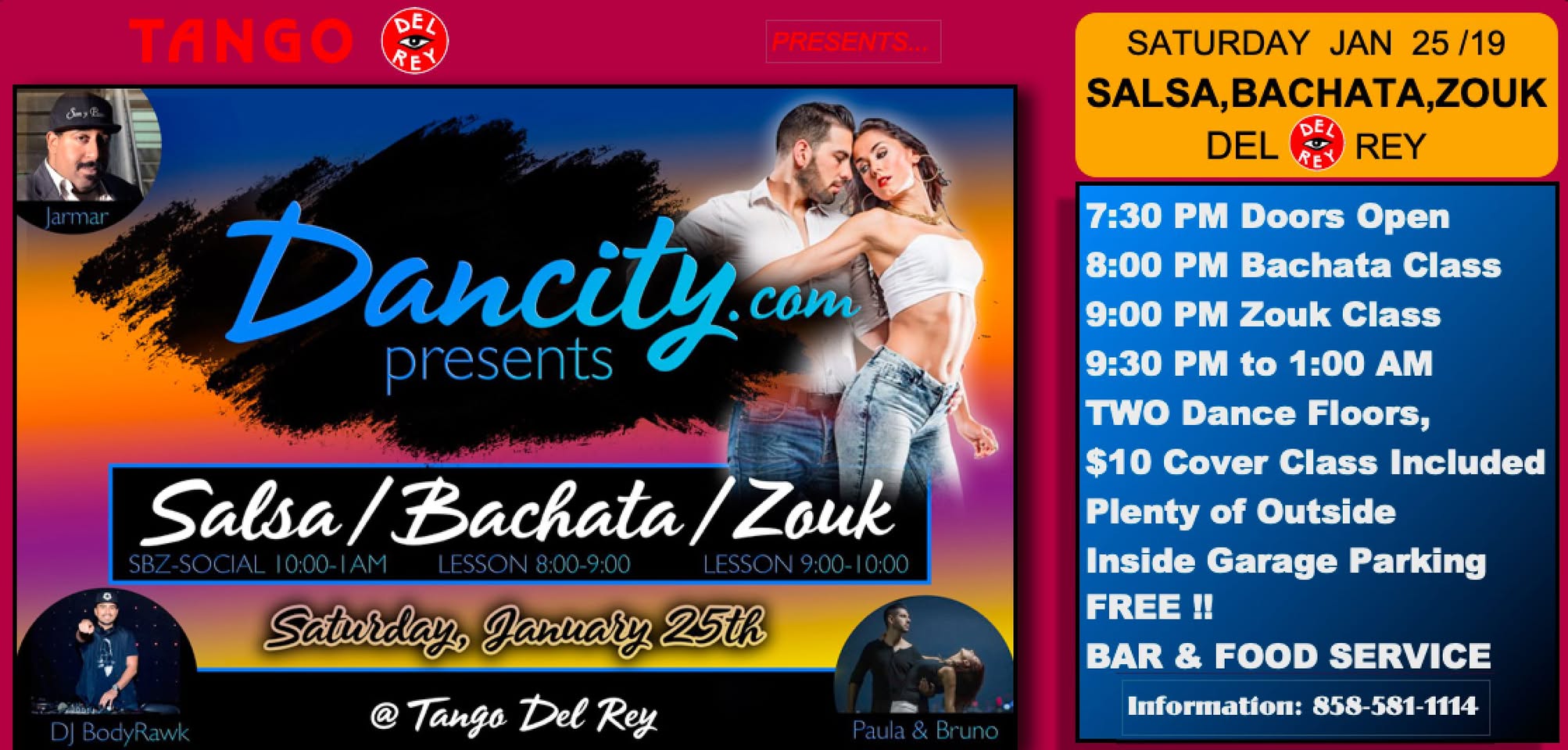 Salsa, Bachata & Zouk Night !