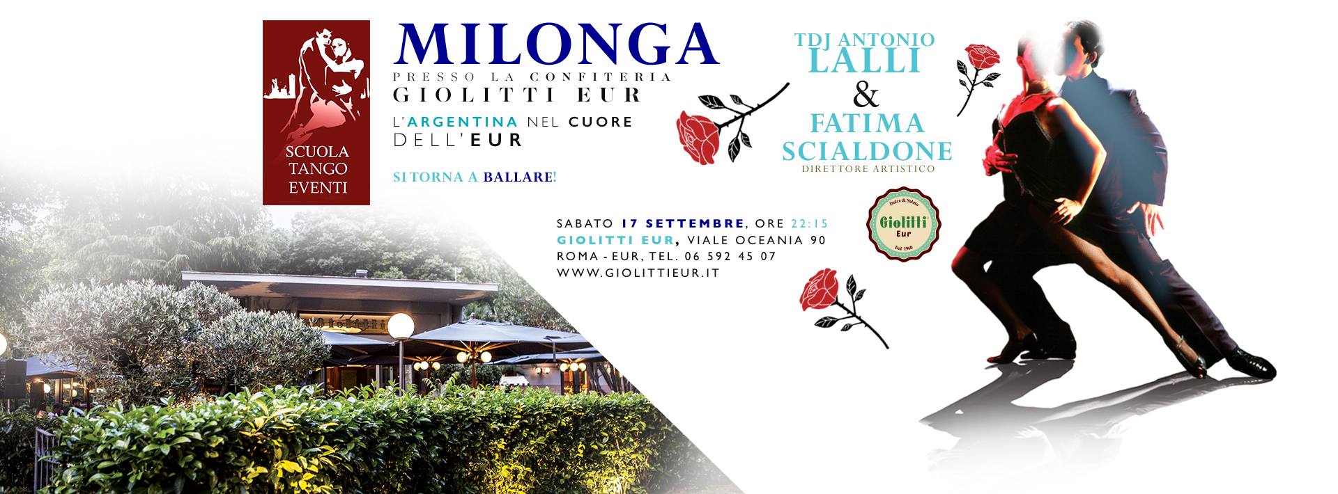 Sab. 17 Settembre Milonga Confiteria Giolitti Tdj Antonio Lalli