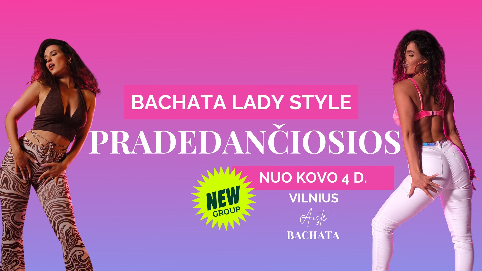 Nauja pradedančiųjų grupė nuo kovo 4 d.! Šokame bachata lady style 😍👑👯♀️