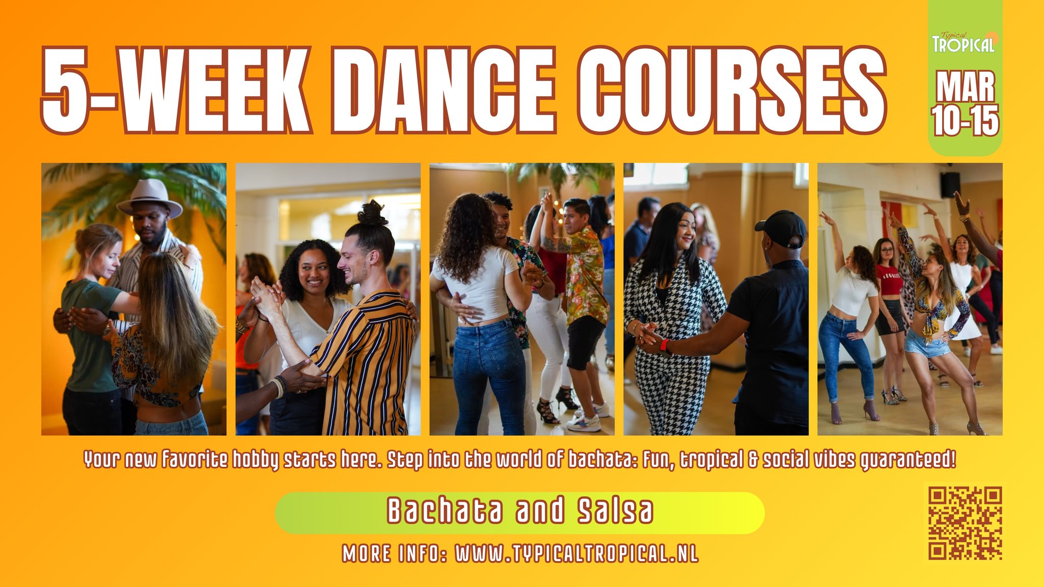 5-week Salsa & Bachata courses โข Rotterdam centre โข 5 x 2 hrs โข No partner required