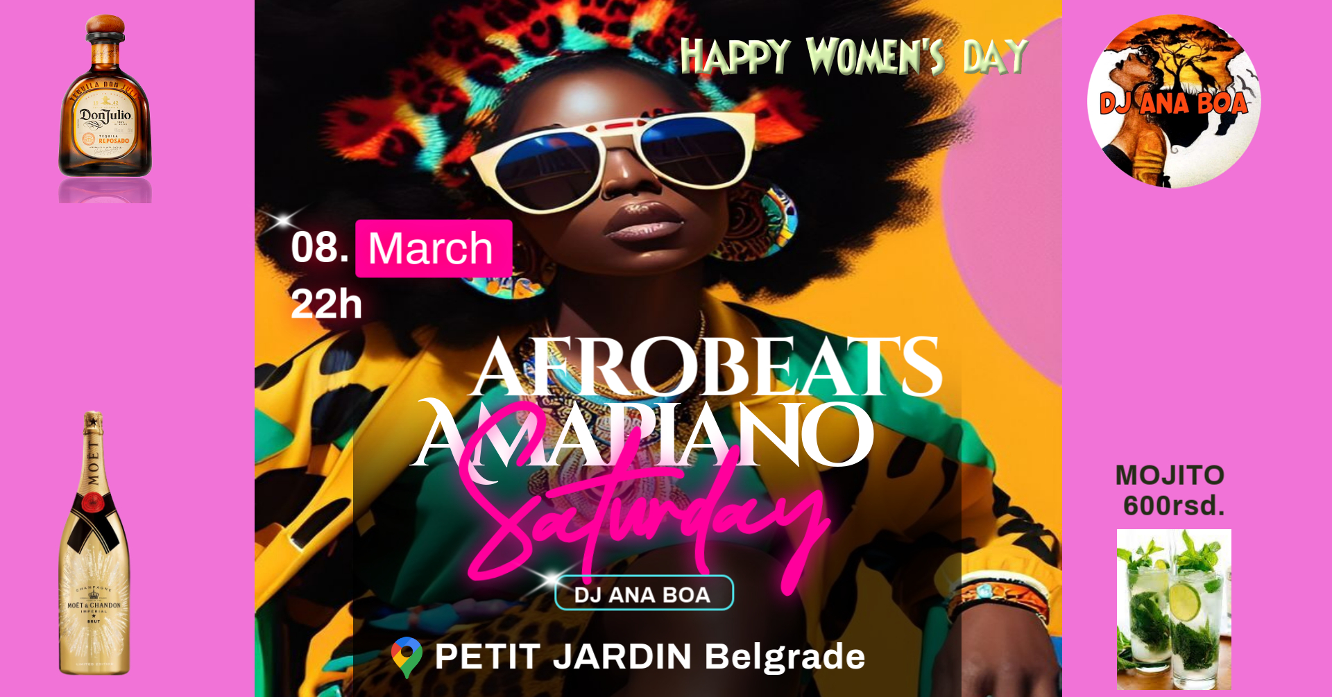 đź’—AFRO MADNESS & WOMEN S PARTYđź’— SATURDAY 8. March Petit Jardin Belgrade