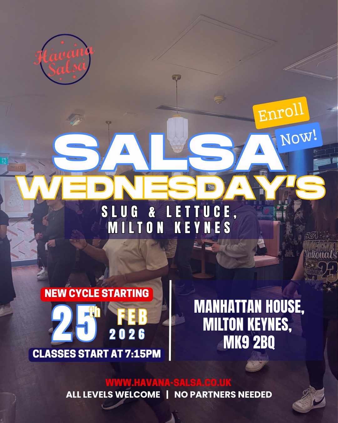 Cuban Salsa at Slug & Lettuce, Milton Keynes Wednesday Nights