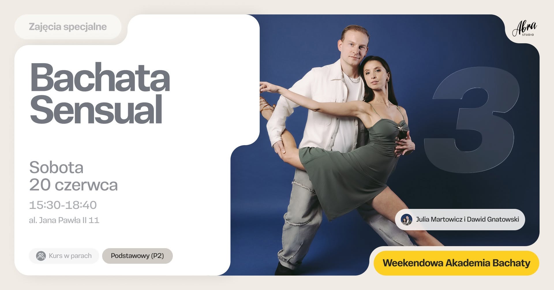 WEEKENDOWA AKADEMIA BACHATY z Julią & Dawidem poziom podstawowy (P2)