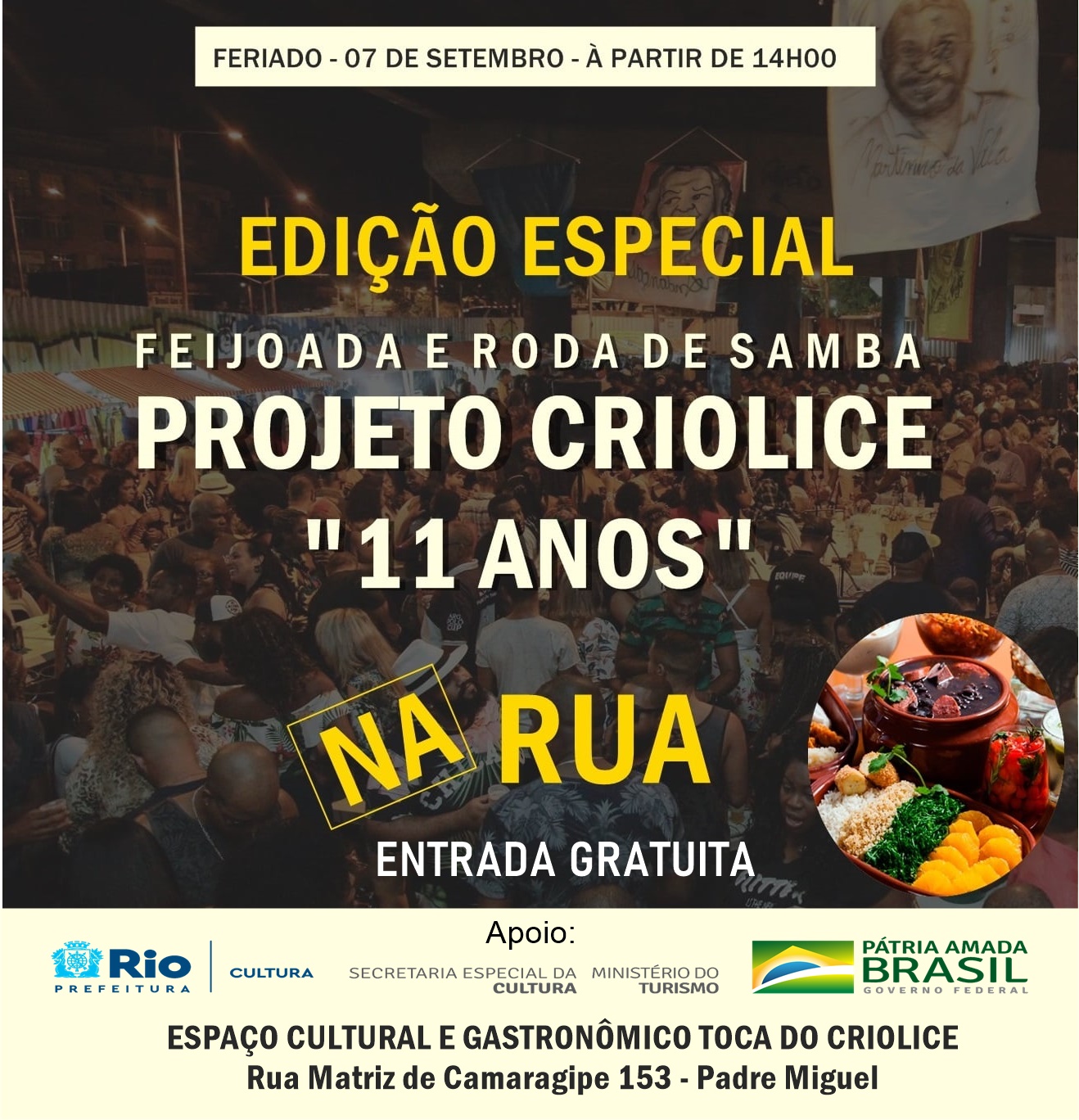 Feijoada do Projeto Criolice - 11 anos!