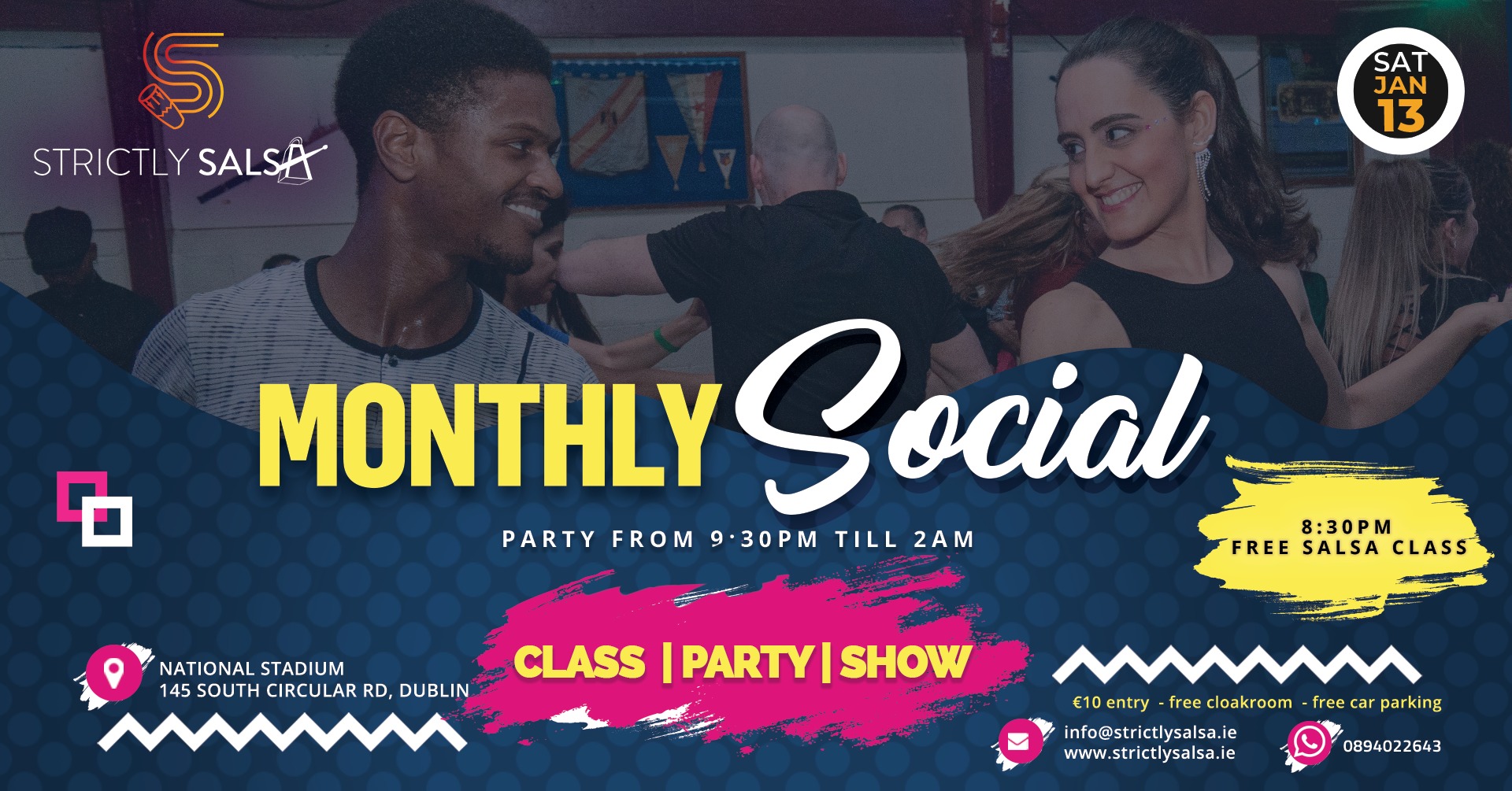 January Monthly Social - Workshop, Show and Salsa & Bachata Party