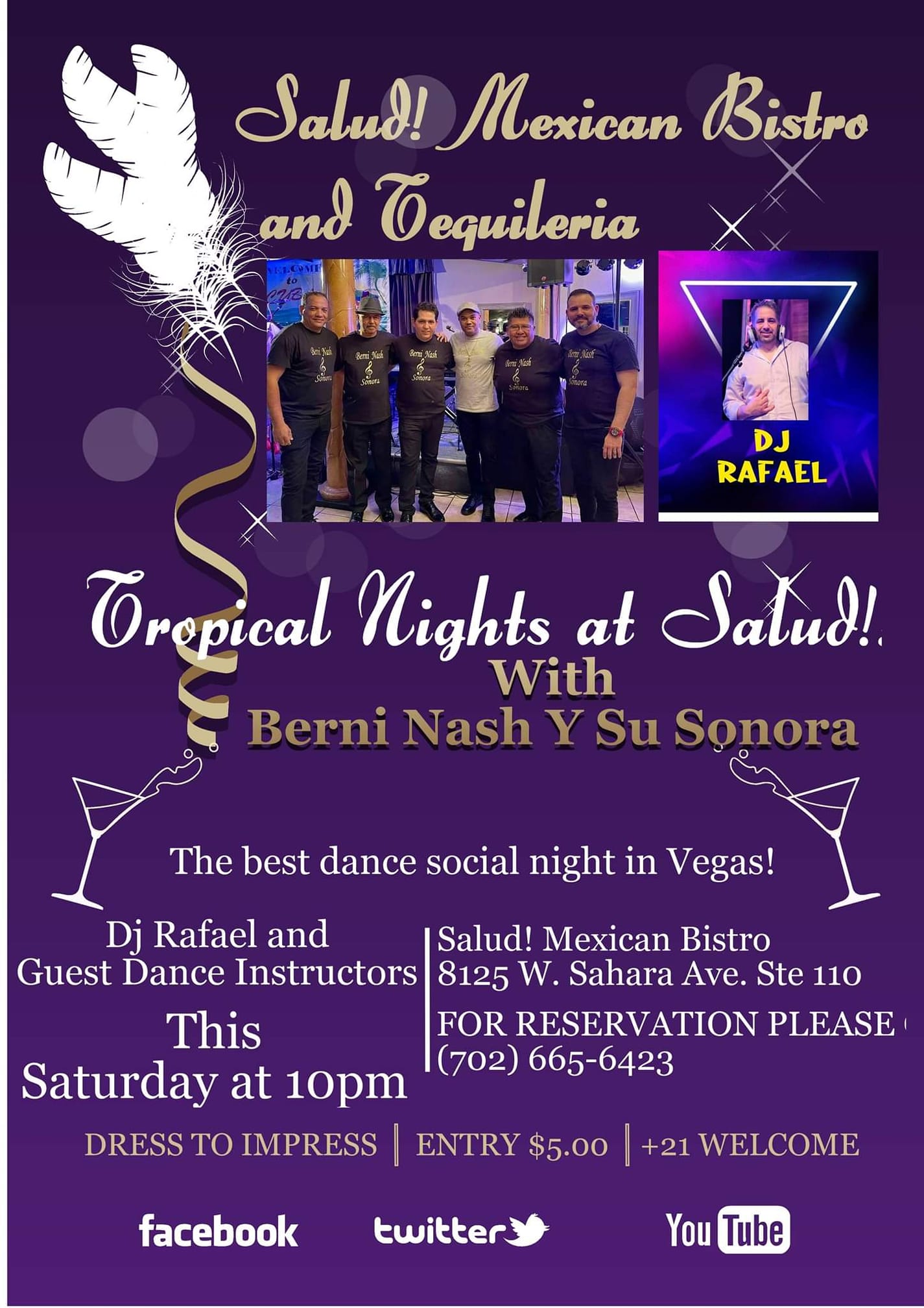 Tropical Night with Berni Nash y Su Sonora at Salud!