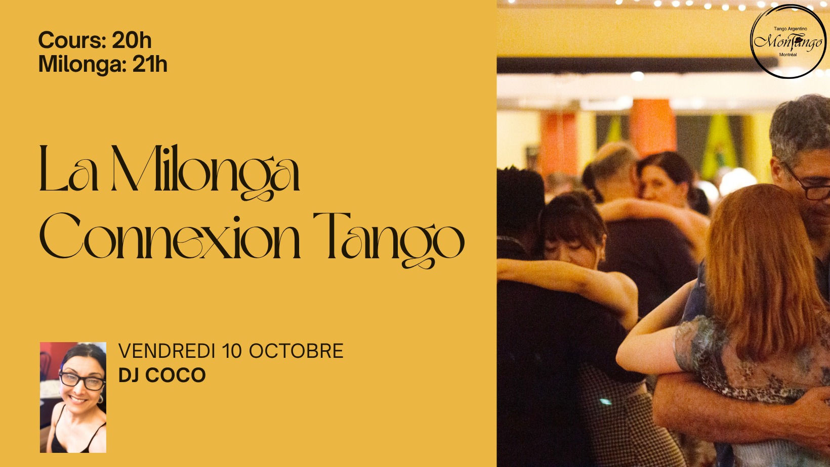 La Milonga CONNEXION TANGO avec DJ Coco + Cours de milonga