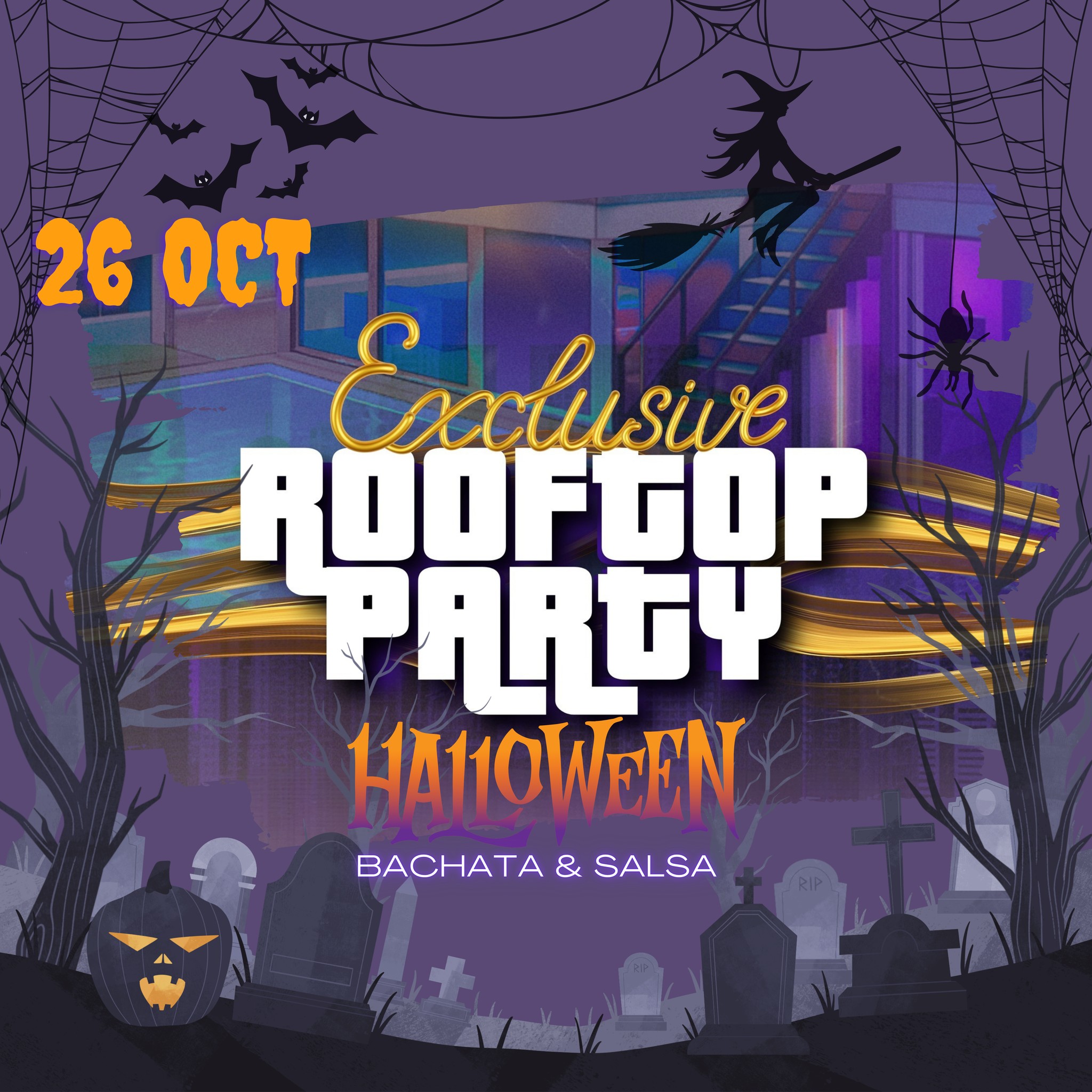 Halloween Rooftop Party🌆🧟♂️🎃 Bachata&Salsa