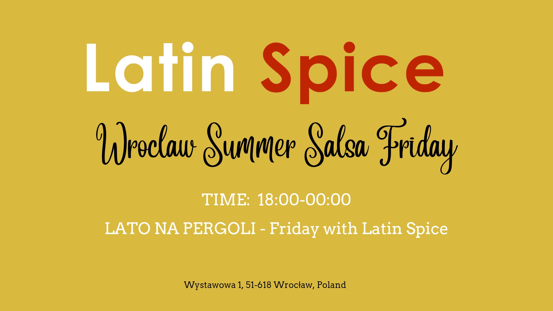 Friday Salsa @ Pergola with Latin Spice
