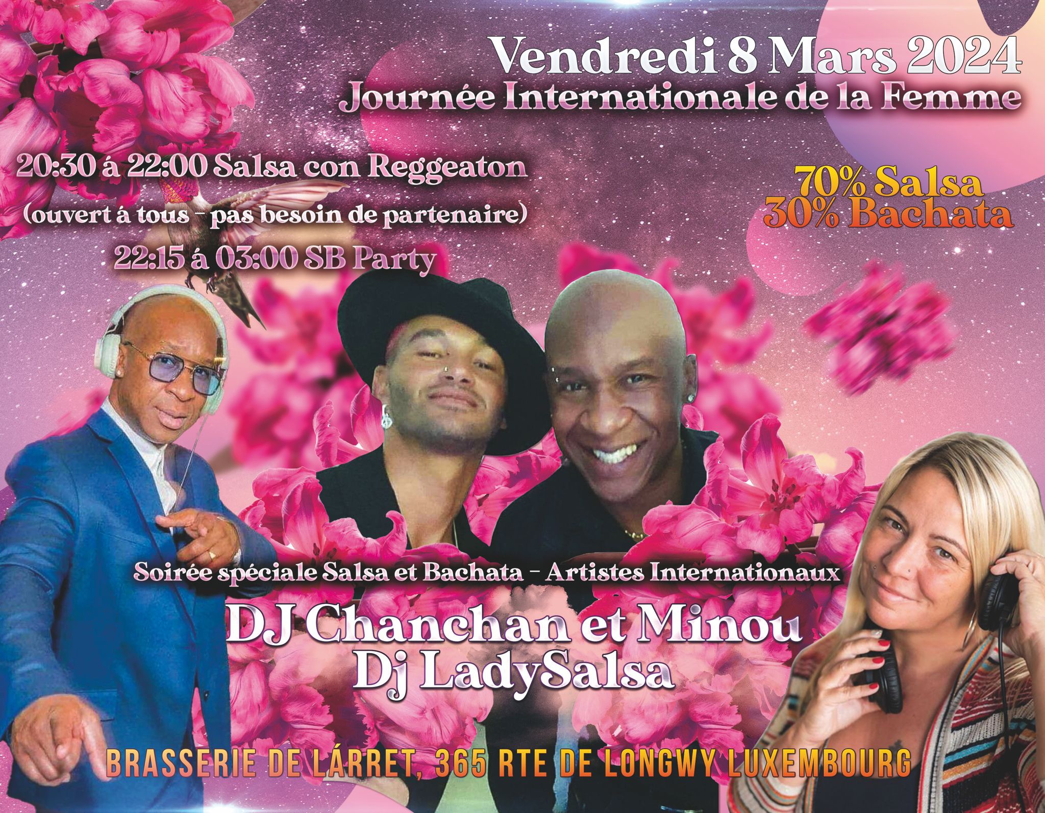 Soirée spéciale SALSA avec DJ Chanchan (Paris), DJ Ladysalsa et WS avec Minou (Paris) Tombola