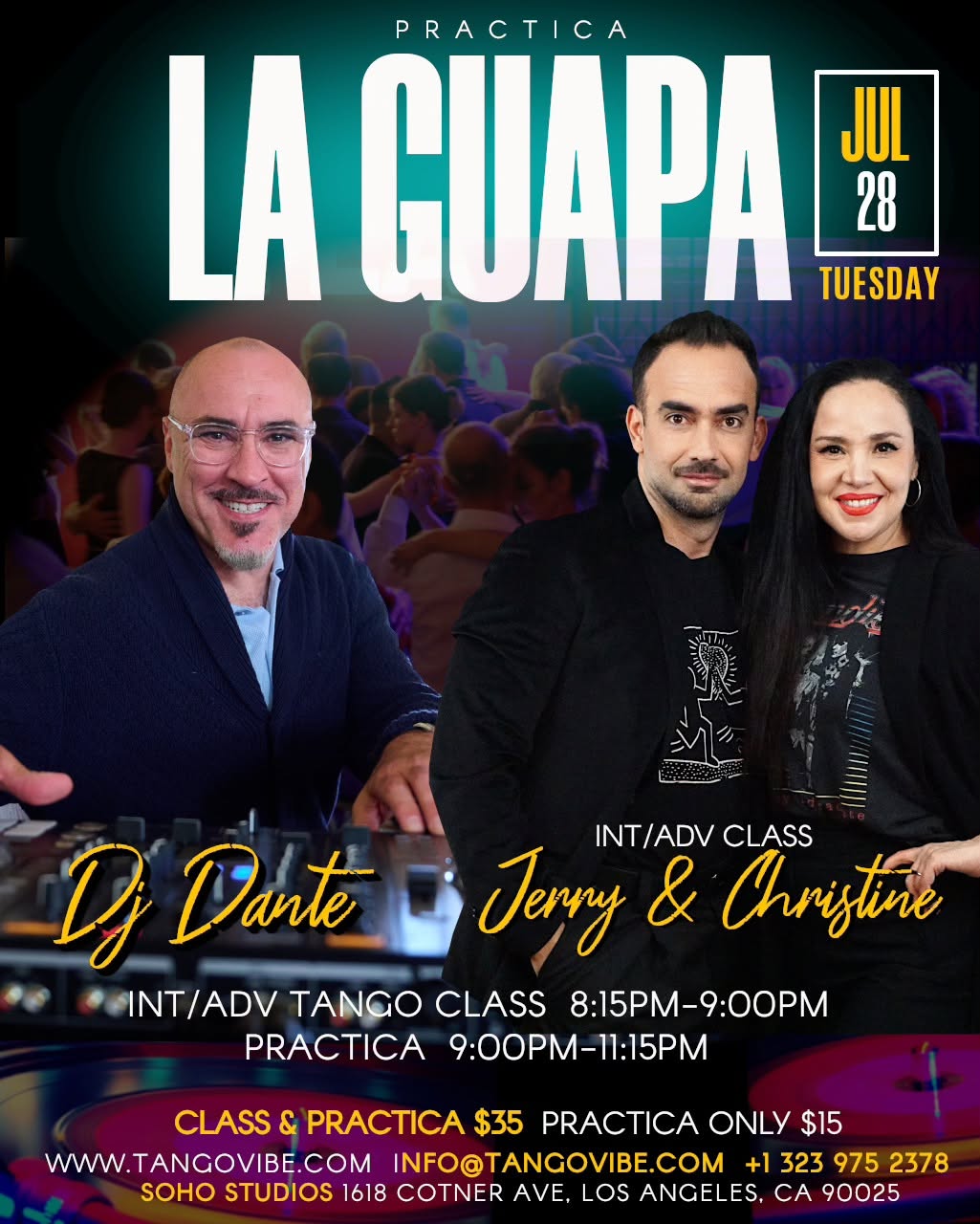 La Guapa Tango Tuesdays -DJ Dante- Int Adv Class by J&C No partner needed