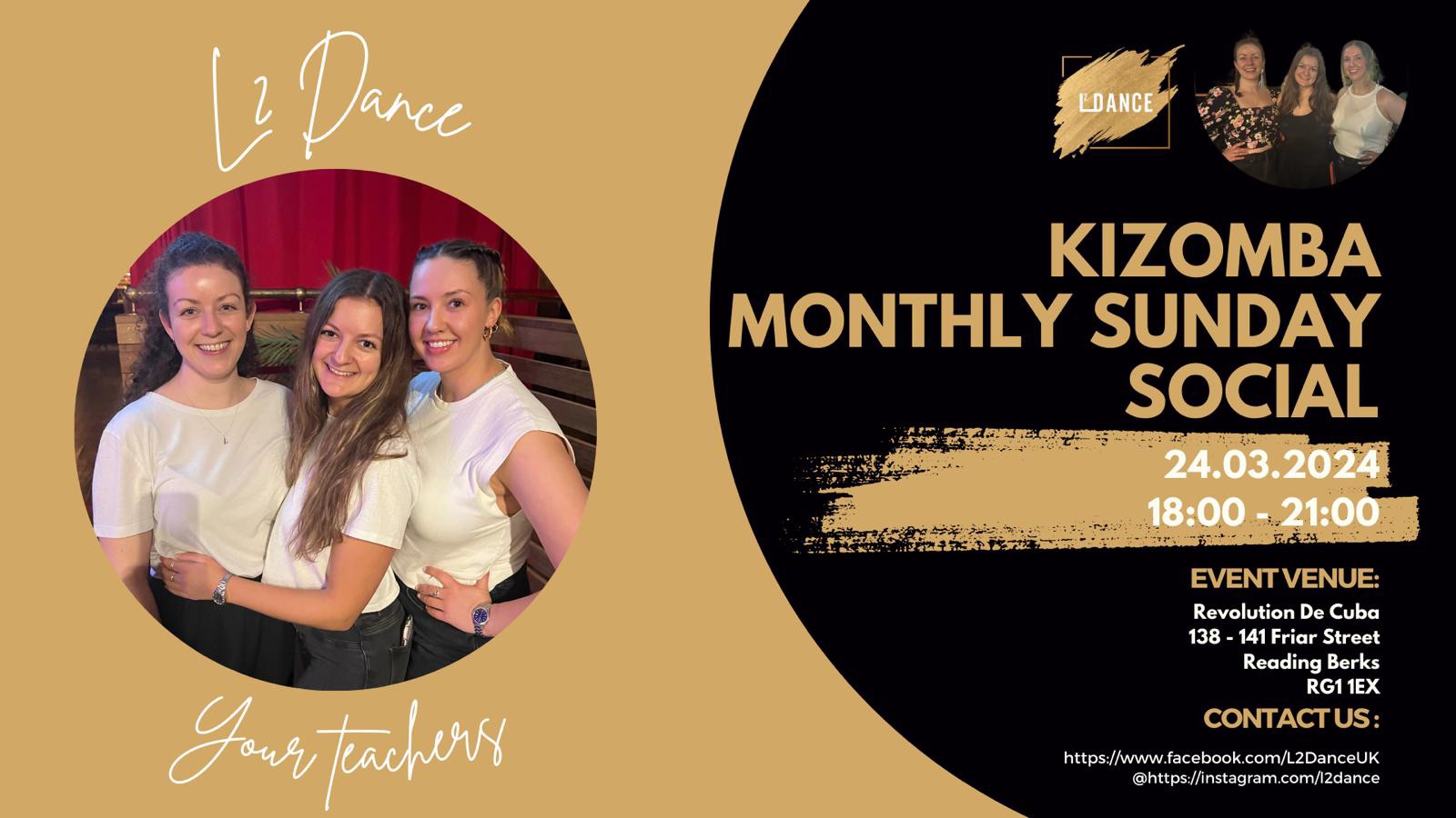 Kiz Monthly Sunday Social - L2 Dance March Edition