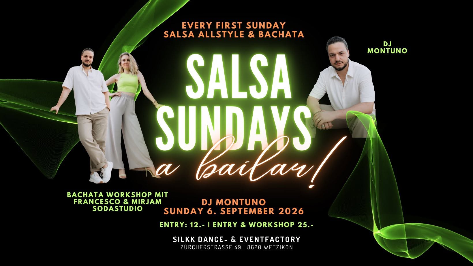 Salsa Sundays - a bailar! Mit DJ MONTUNO und Bachata Workshop von Sodastudio vor der Party