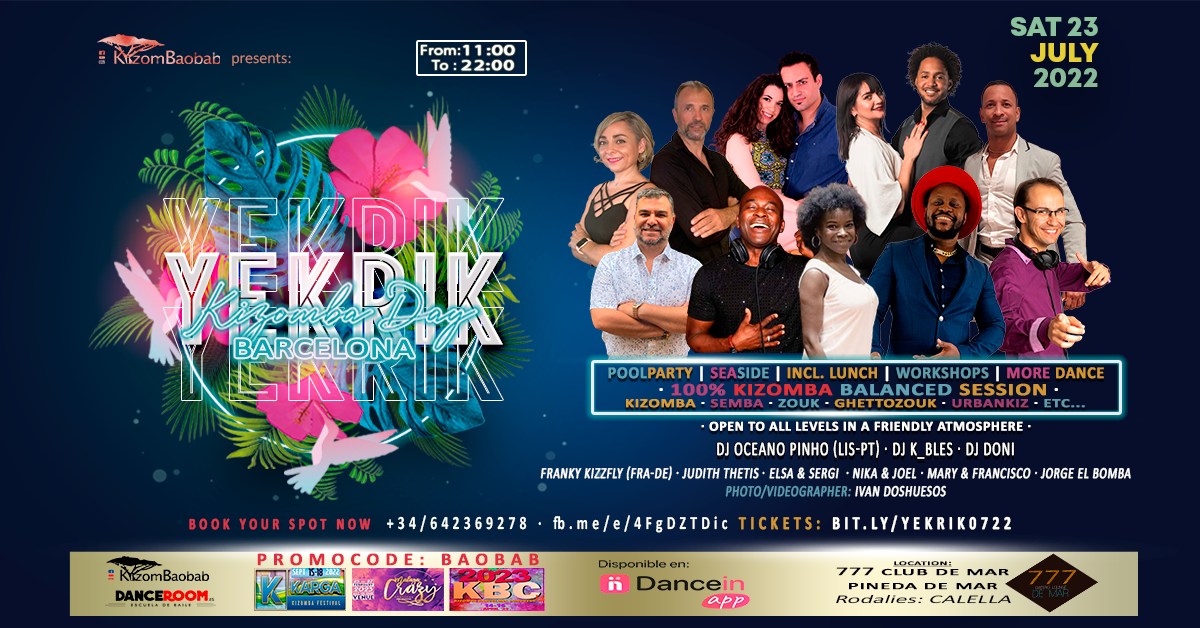 YEKRIK KIZOMBA DAY • SUMMER EDITION • 23 07 2022 • Barcelona
