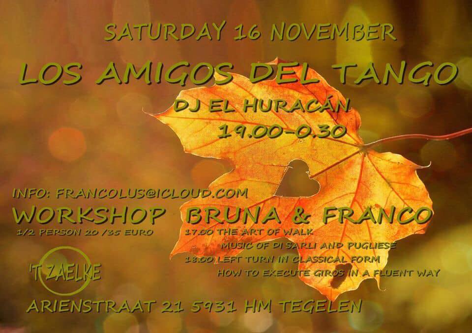 Los Amigos del Tango on Saturday 16 November!