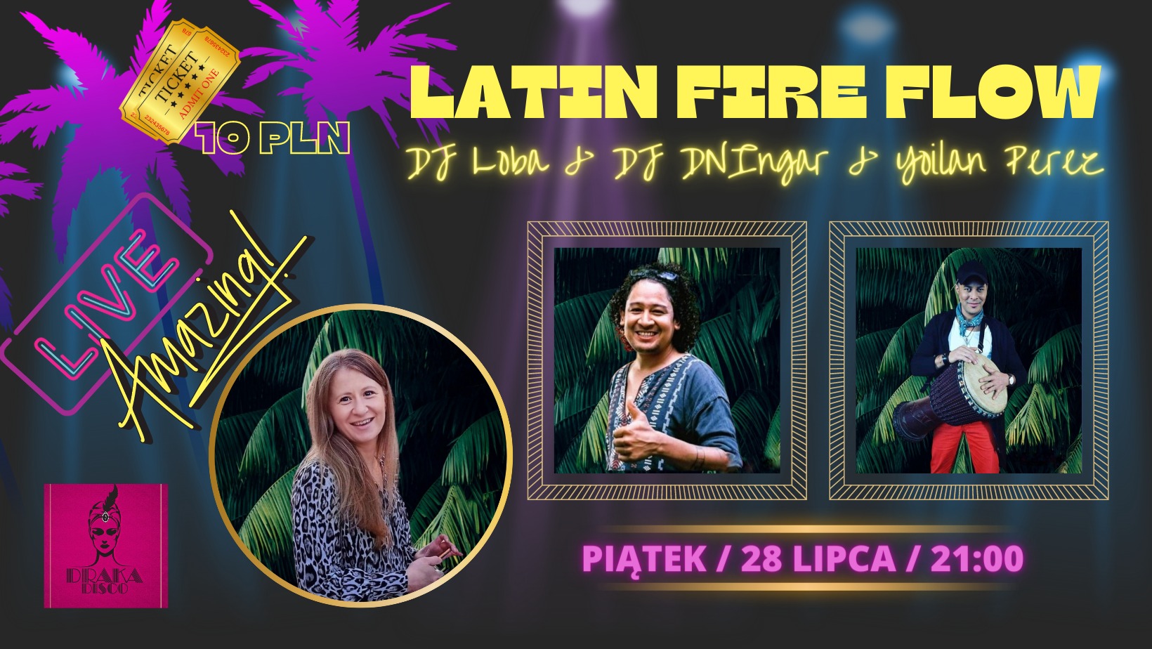 LATIN FIRE FLOW DJ LOBA, DJ DNINGAR, YOILAN PEREZ HARRIETTE