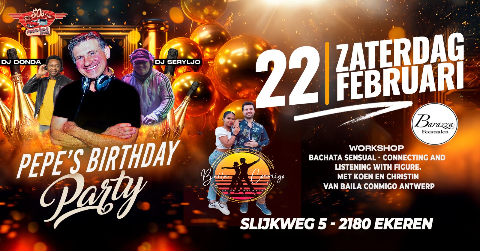 Dj Pepe salsa Caliente special The Birthday Party: zaterdag 22 februari @ BARAZZA