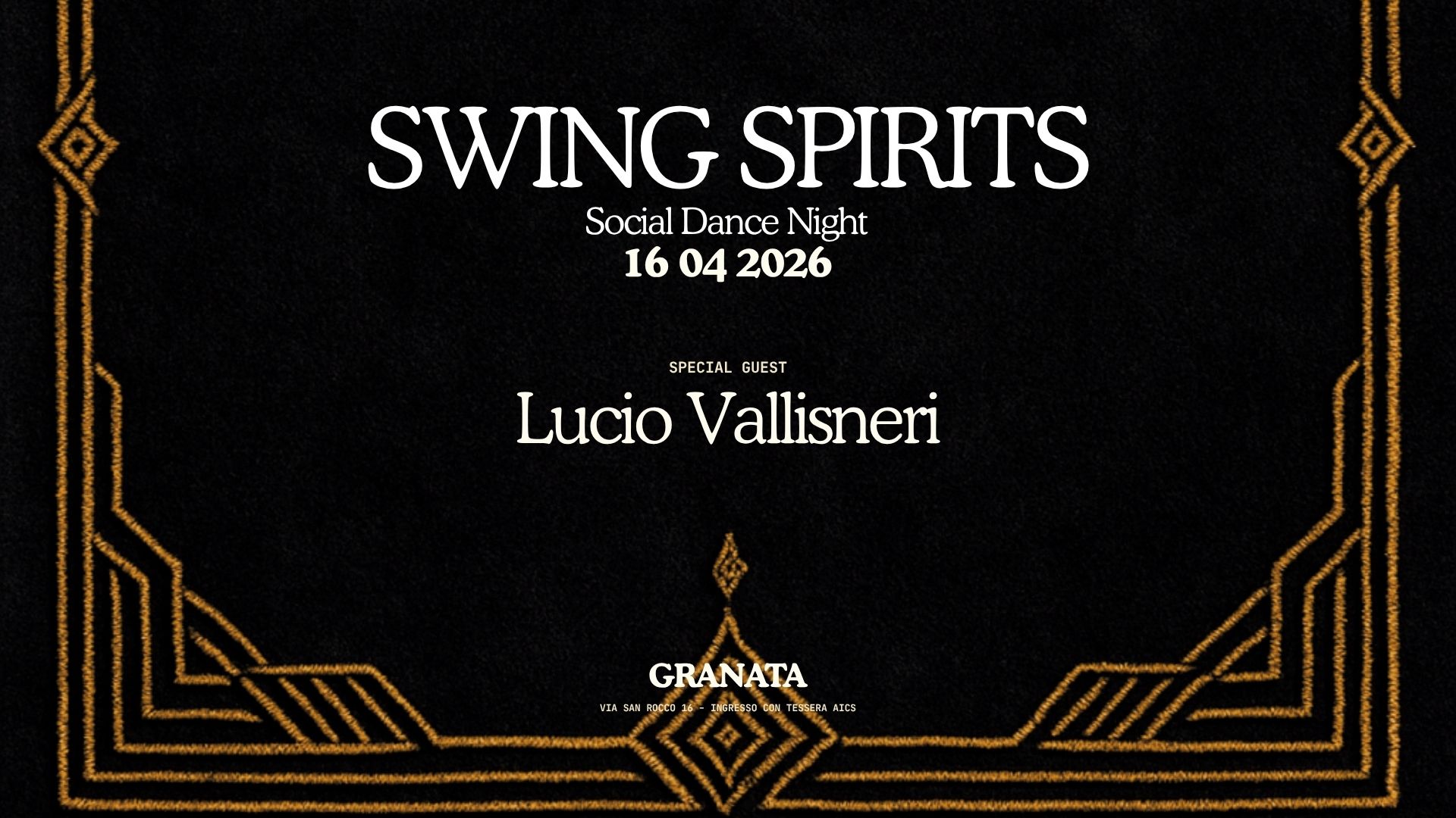 Swing Spirits Social Dance Night w. Lucio Vallisneri