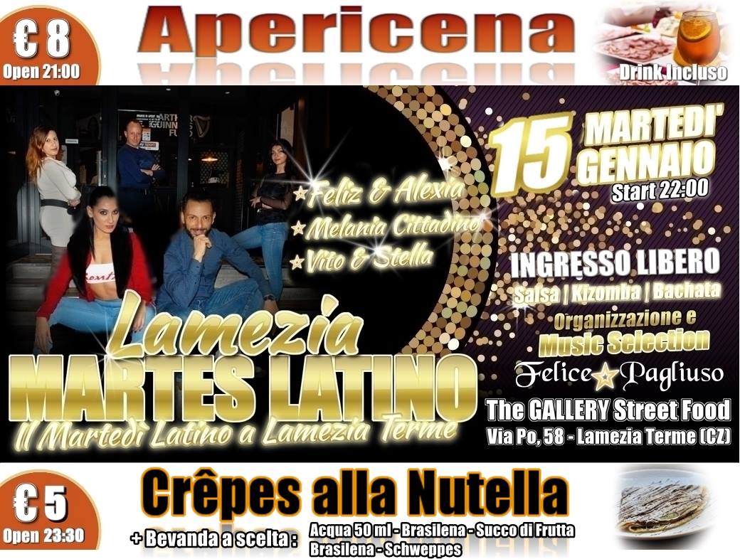 Martedì 15.01 Lamezia Martes Latino