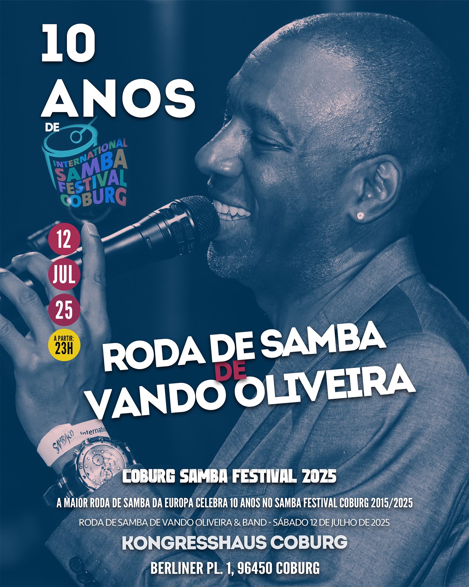 10 ANOS RODA DE SAMBA DE VANDO OLIVEIRA NO COBURG SAMBA FESTIVAL