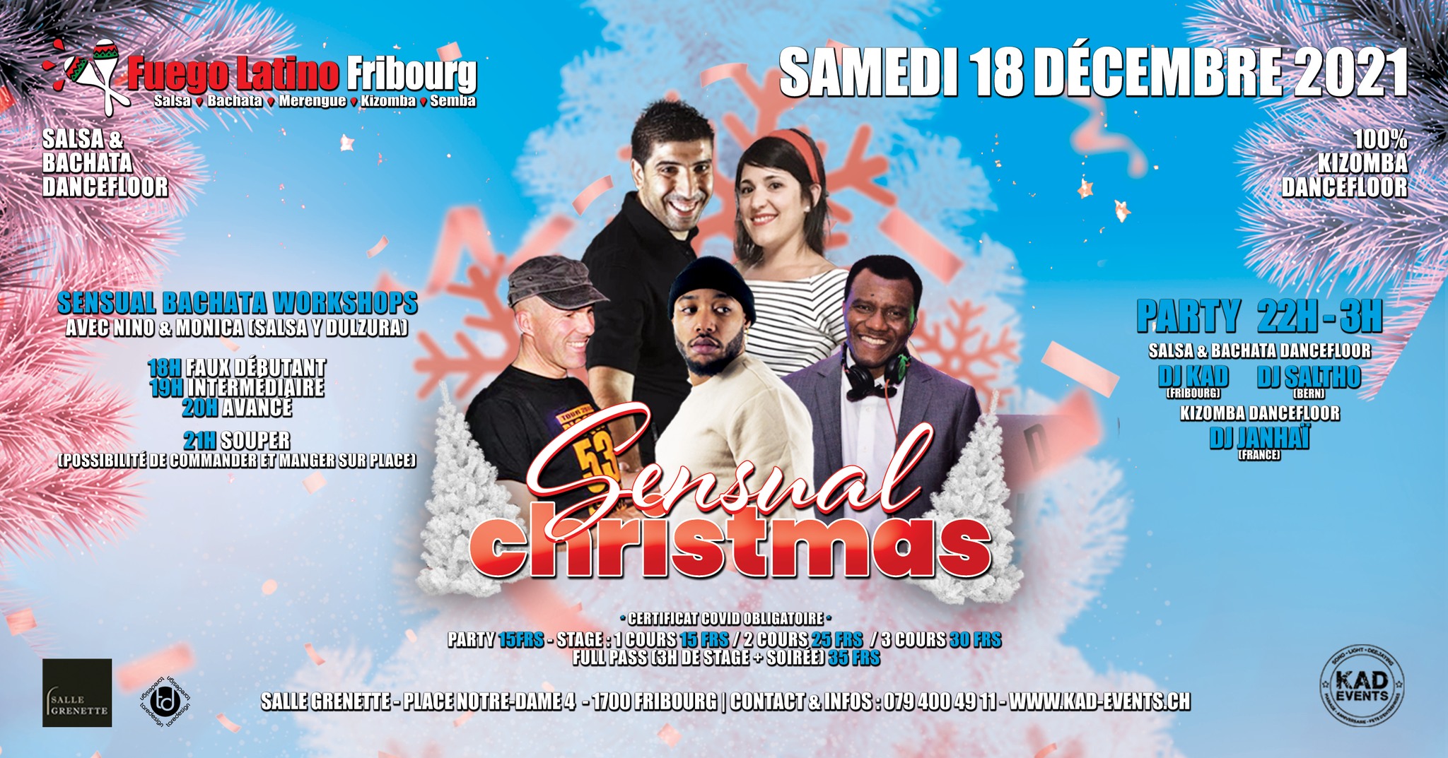 ★Fuego Latino "Sensual Christmas" 18 Déc 2021 Salle Grenette★