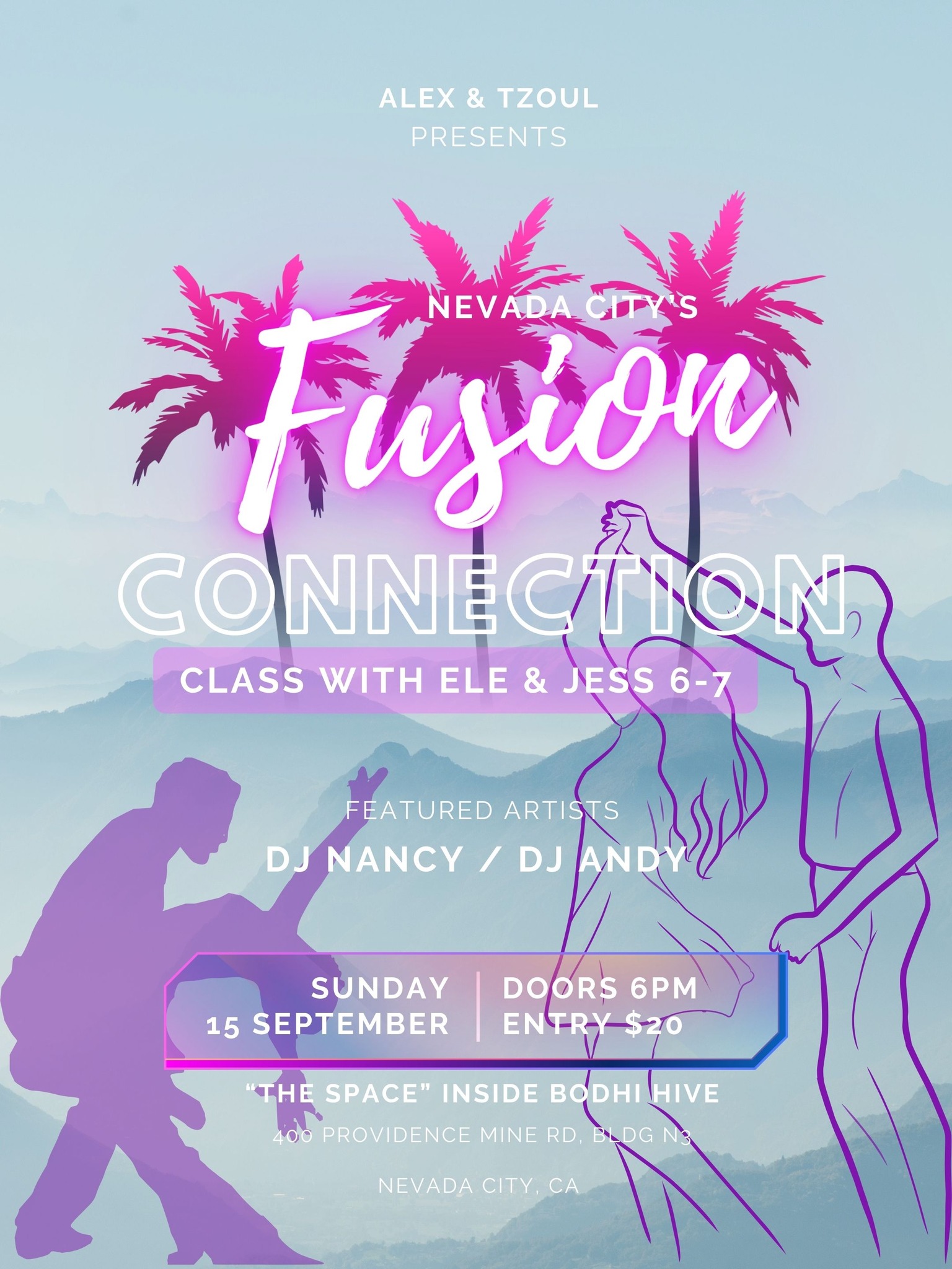 9 15 Fusion Connection class w Ele & Jess DJs Nancy & Andy