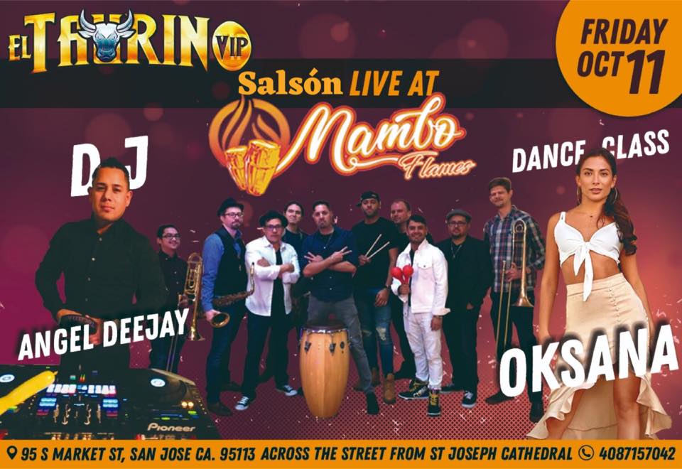 Salsón live at Mambo Flames at el Taurino Vip Friday Oct 11
