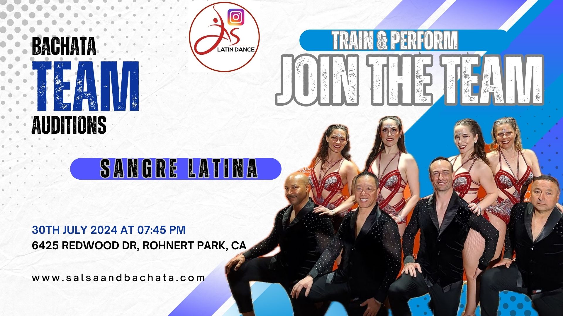 Bachata Dance FREE Auditions New Season