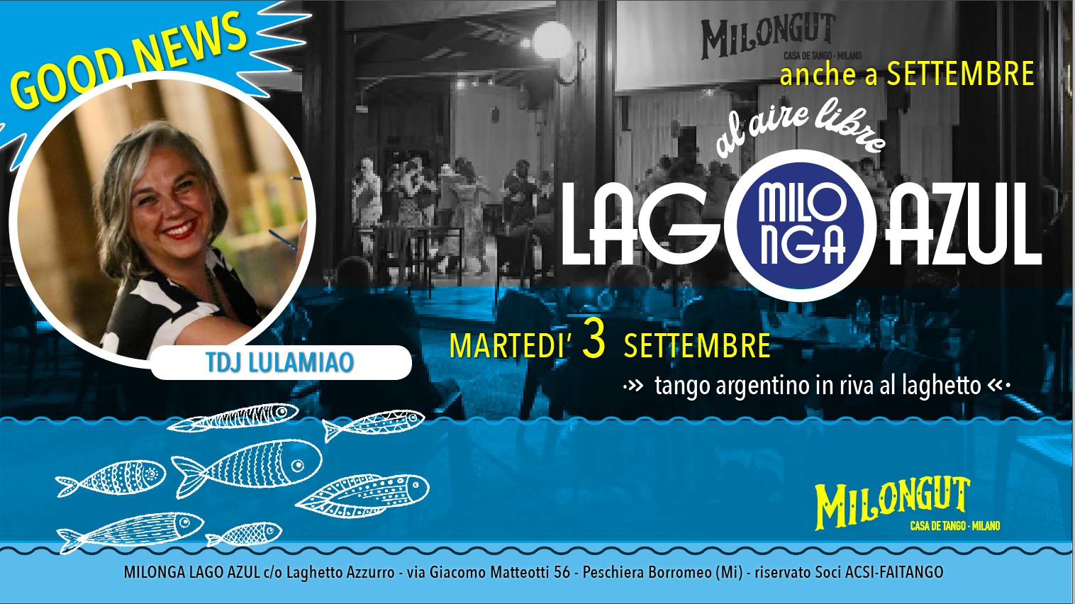 Milonga Lago Azul 3 settembre Lulamiao Tdj