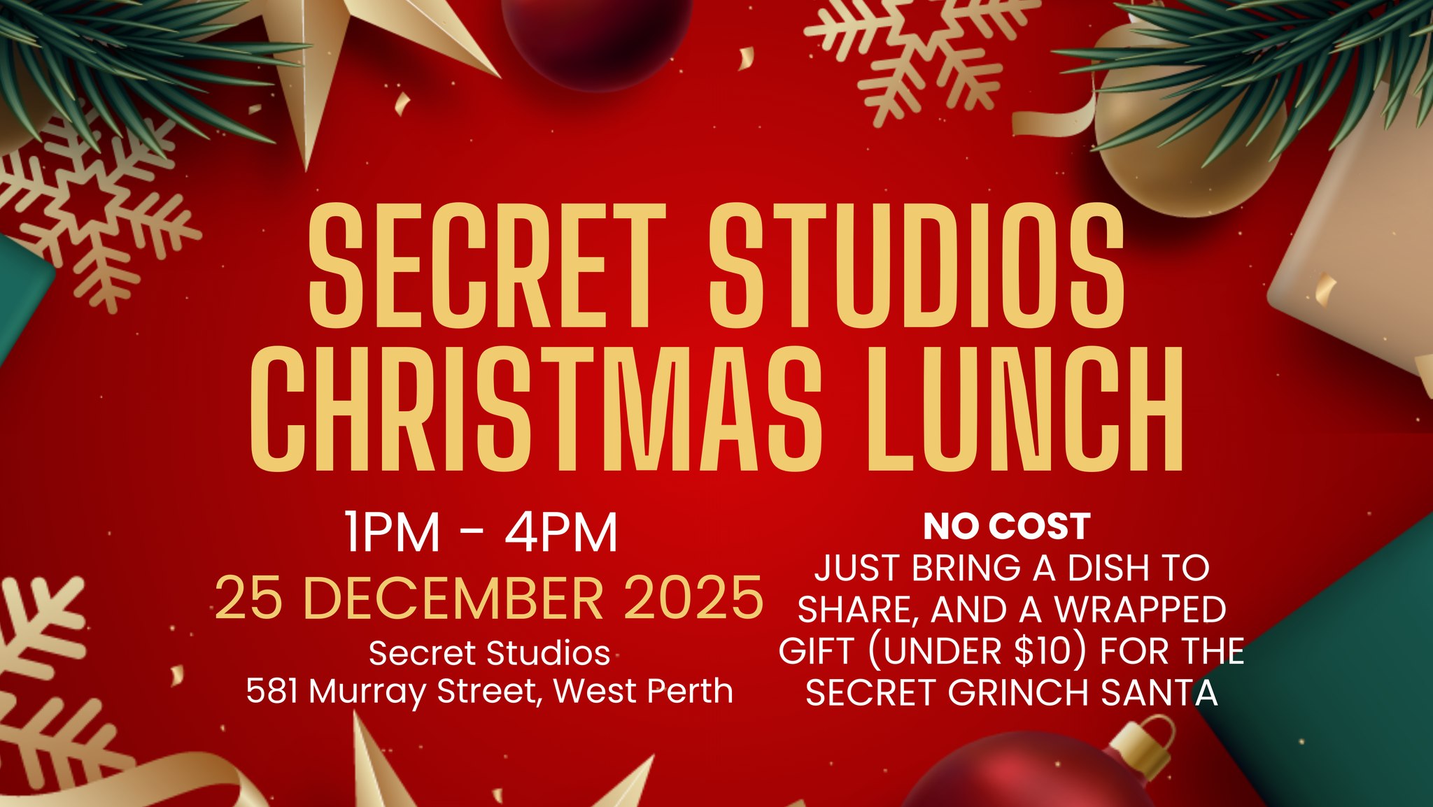 Secret Studios Christmas Lunch