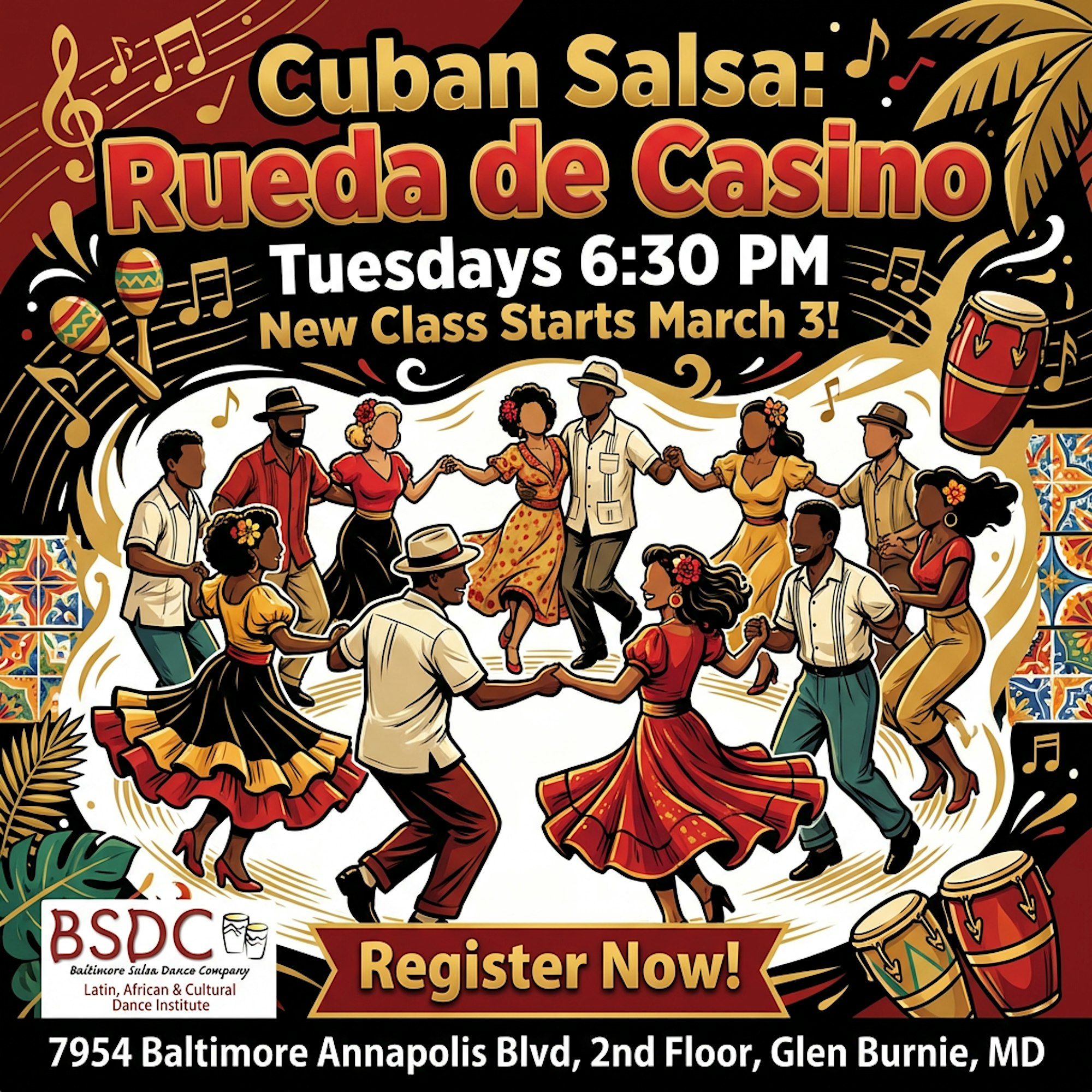 Cuban Salsa: Rueda de Casino 101 Group Salsa for Beginners