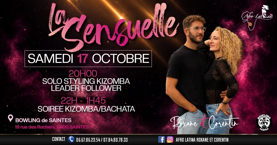 LA SENSUELLE Samedi 17 Octobre au Bowling de Saintes By Afro Latina