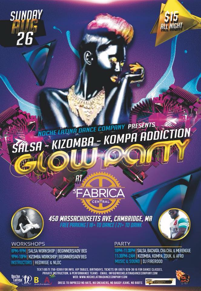 ** Sunday Salsa Kizomba Kompa Addiction- Glow Party - La Fabr
