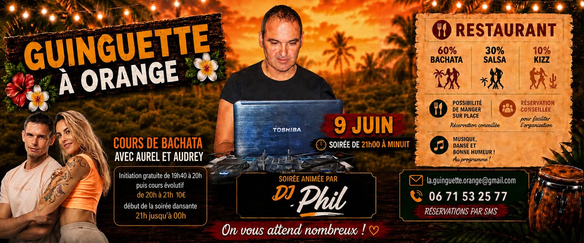 SOIRÉE BSK A LA GUINGUETTE D'ORANGE - MARDI 9 JUIN 2026