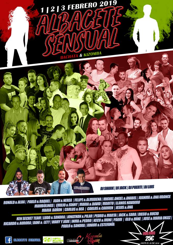 Albacete Sensual 2019 - Bachata Kizomba - 1,2,3 Febrero 2019