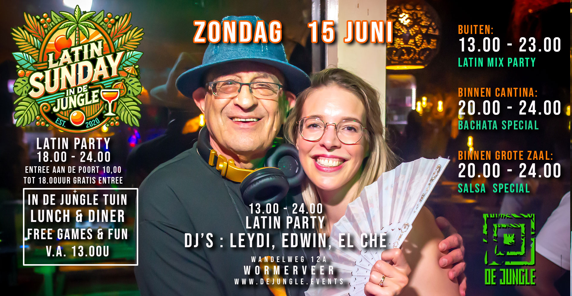Latin Sunday in de Jungle ; Lekker buiten dansen
