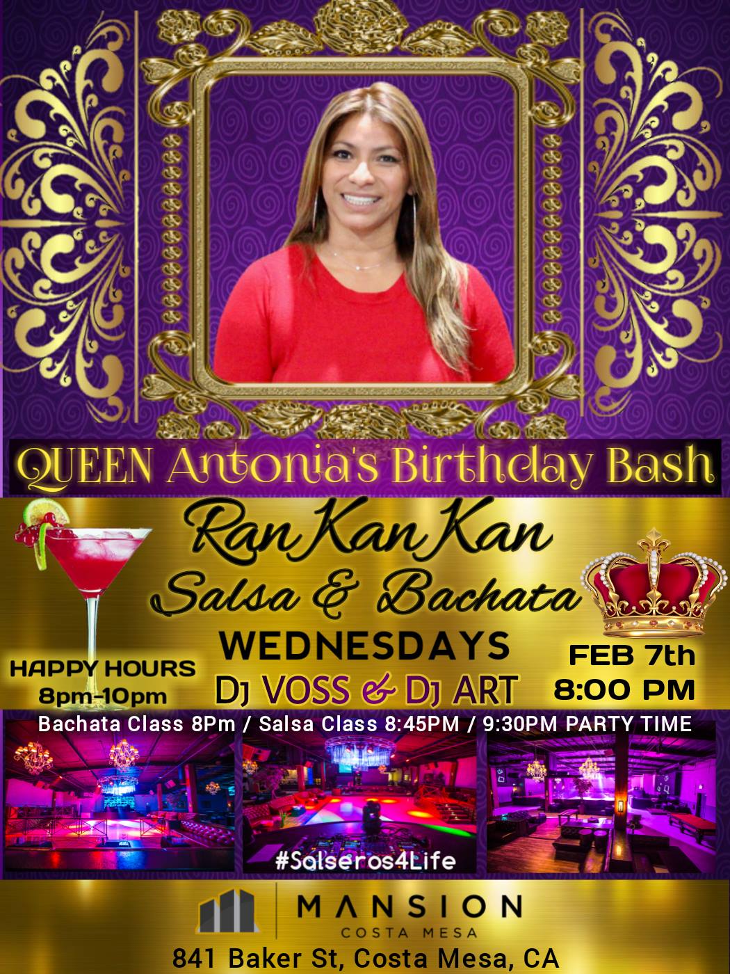 Antonia's BDAY BASH RanKanKan FEB 7TH SALSA~Bachata Wednesdays