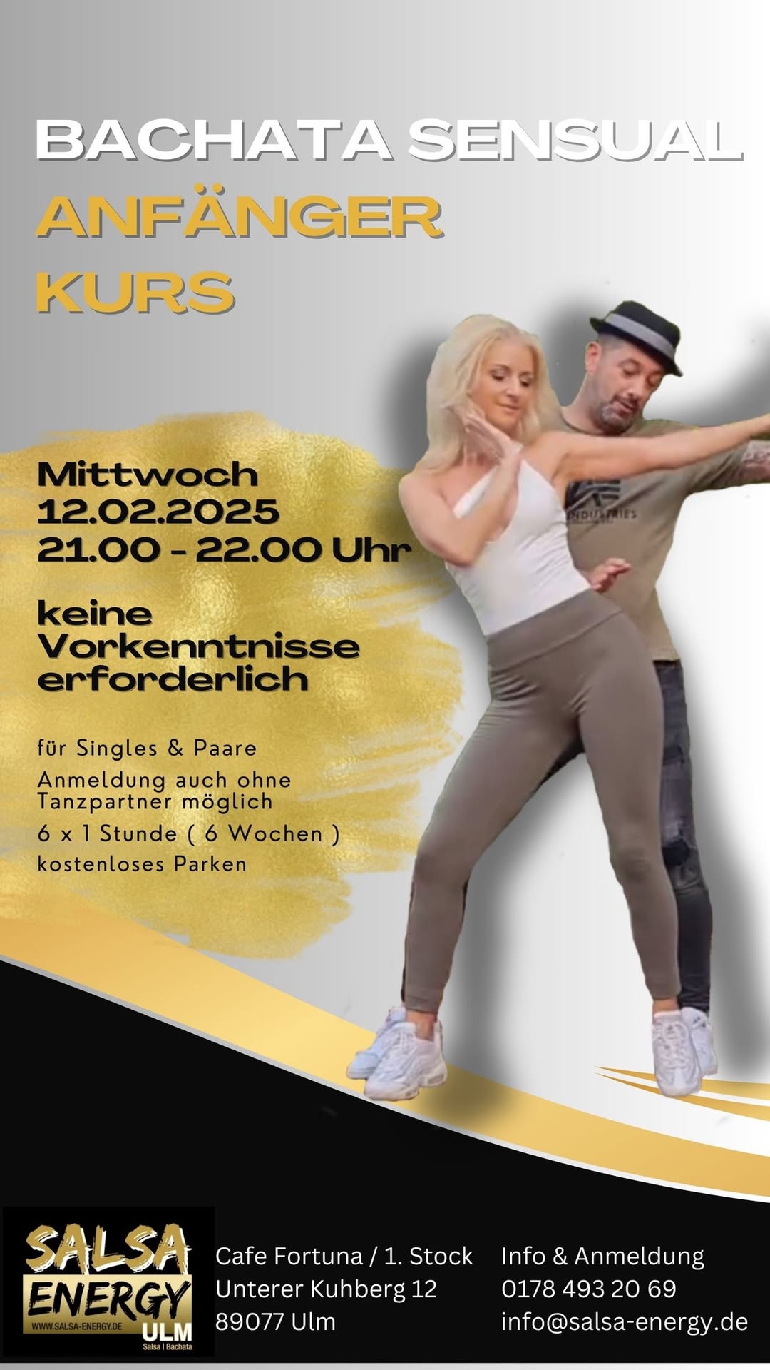 NEUER BACHATA-SENSUAL ANFÄNGER-KURS Ulm mit Tomi & Caro Salsa-Energy