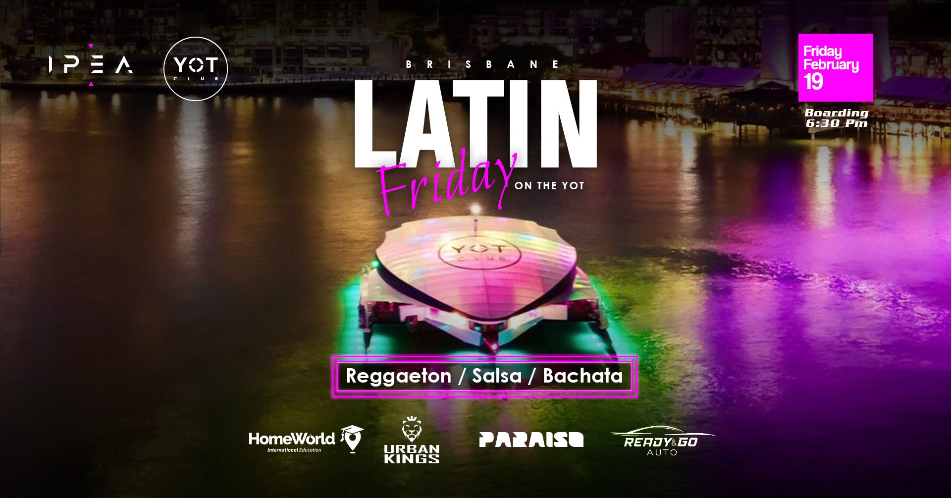 Latin Friday On The Yot - Brisbane