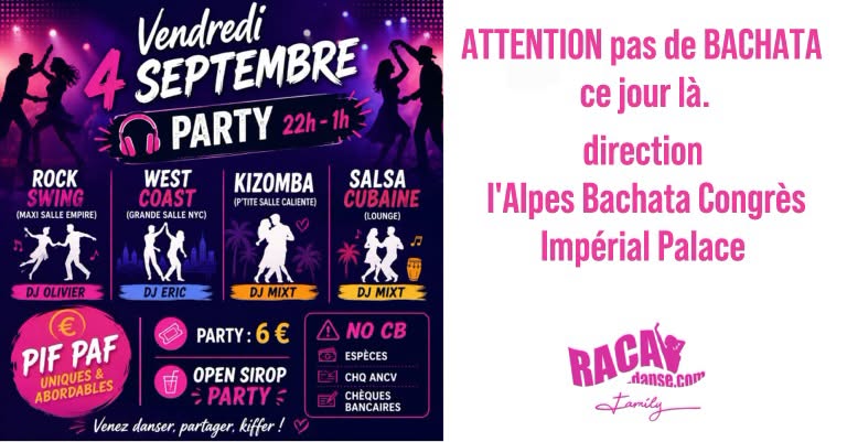 VENDREDY'S 04 Septembre Annecy