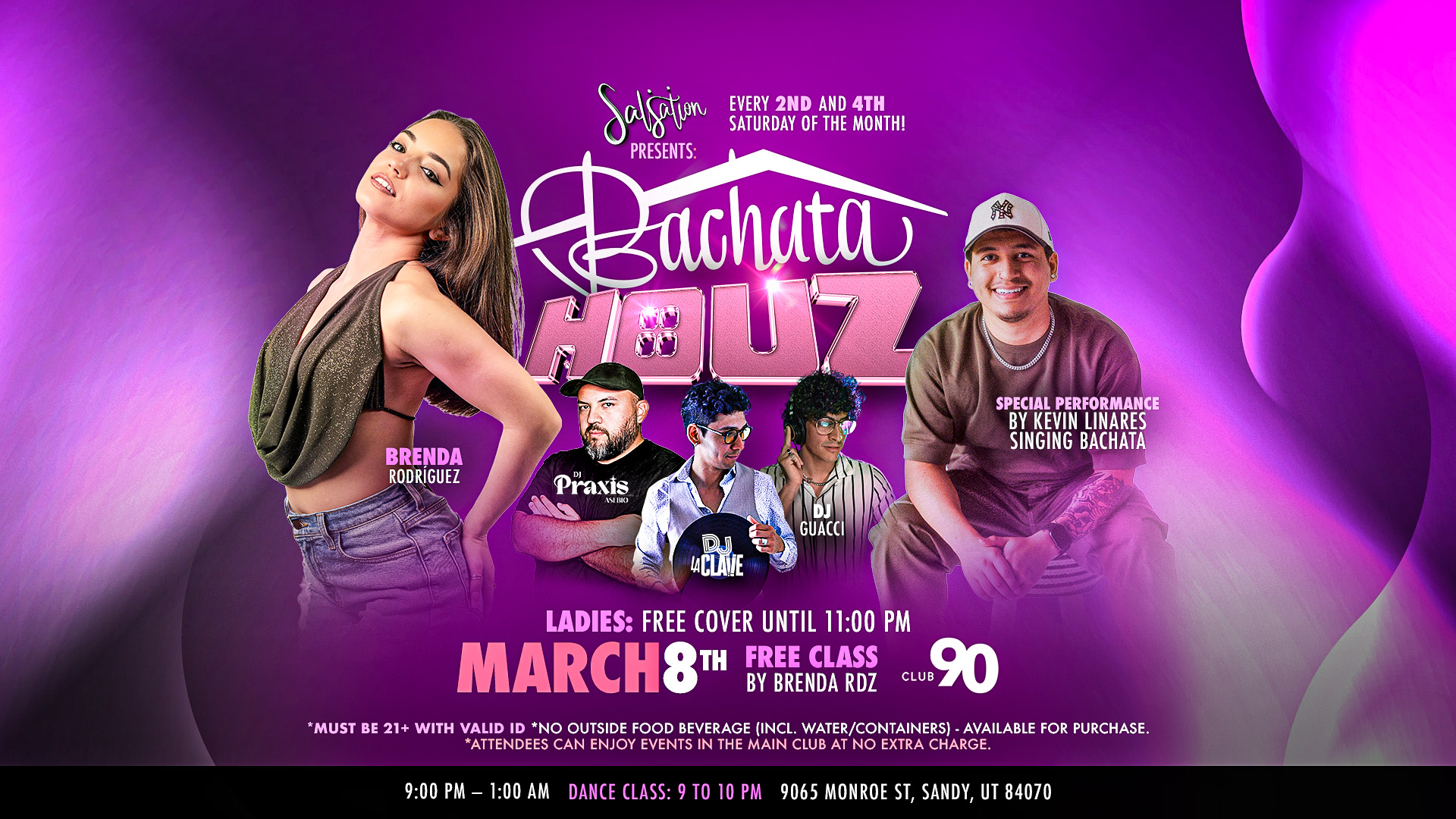β¨ BACHATA HOUZ ft. Brenda Rdz π March 8th π₯ by Salsation