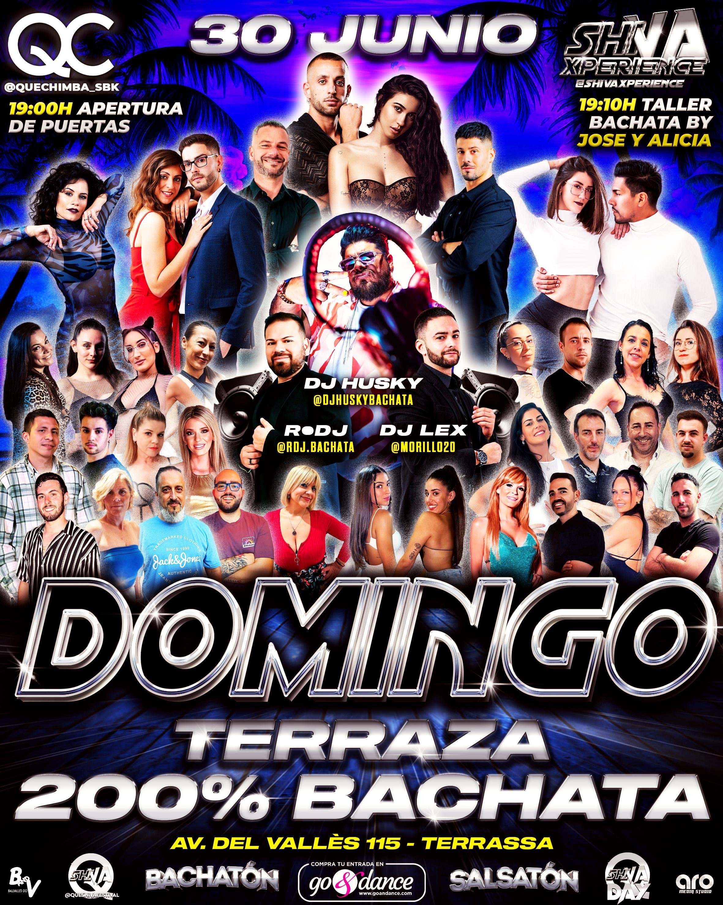 ?? DOMINGO 30 DE JUNIO ?? TERRAZA 200% BACHATA EN QUECHIMBA BY SHIVA XPERIENCE ??