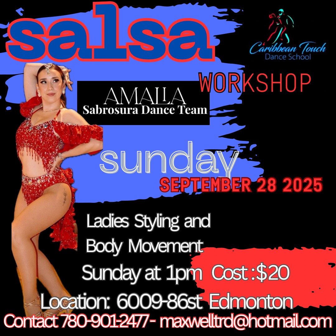 Salsa workshop with Amalia Cameron at Caribbean Touch studio (Ladies Styling @Body Movements
